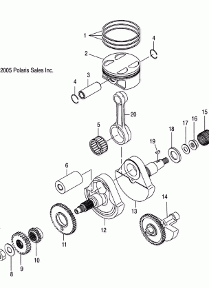 CRANKSHAFT and PISTON - A05GJ50AA / AB / AC (4999201849920184C12)