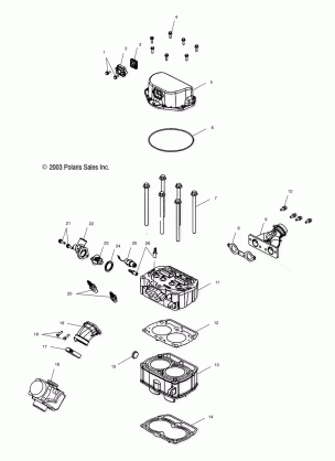 CYLINDER and CYLINDER HEAD - A04CH59AF / AH / AJ / AT / AV (4986128612D05)