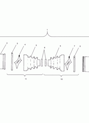 REAR DRIVE SHAFT - A04CH59AF / AH / AJ / AT / AV (4986108610B03)