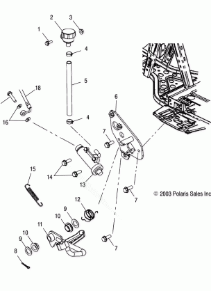 REAR MASTER CYLINDER / FOOT PEDAL - A04CH59AF / AH / AJ / AT / AV (4987438743B12)