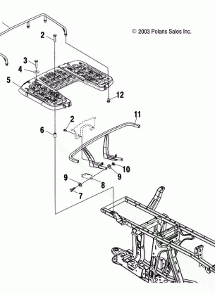 REAR RACK MOUNTING - A04CH59AF / AH / AJ / AT / AV (4986128612A06)