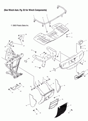 FRONT RACK AND BUMPER MOUNTING - A04CH59AF / AH / AJ / AT / AV (4986108610A07)