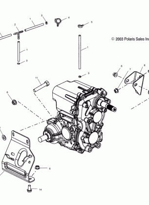 TRANSMISSION MOUNTING - A04CH59AF / AH / AJ / AT / AV (4986108610C12)