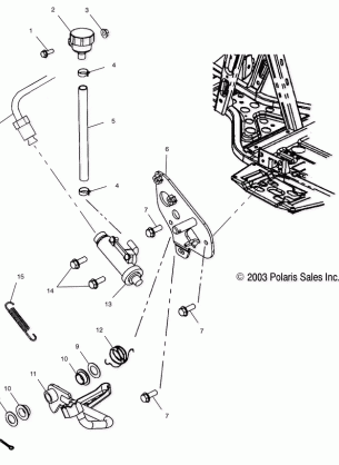 REAR MASTER CYLINDER / FOOT PEDAL - A04CH68AC / AF / AH / AJ / AT / AV (4986128612B12)