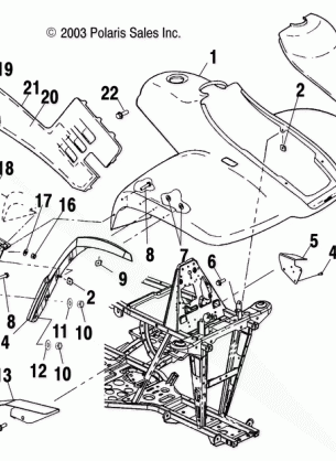 FRONT CAB - A04CH68AC / AF / AH / AJ / AT / AV (4986128612A05)