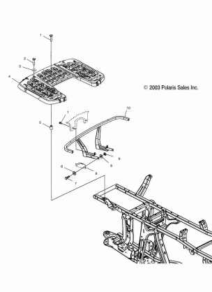 REAR RACK MOUNTING - A04CH68AK / AL / AN / AO (4987438743A06)