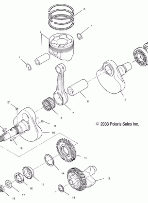 CRANKSHAFT AND PISTON - A04CL50AA (4987288728D07)