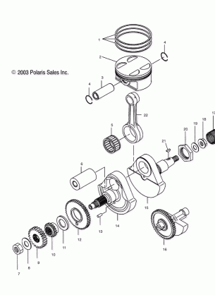 CRANKSHAFT and PISTON - A04GJ50AA / AB / AC / AD (4986168616D01)