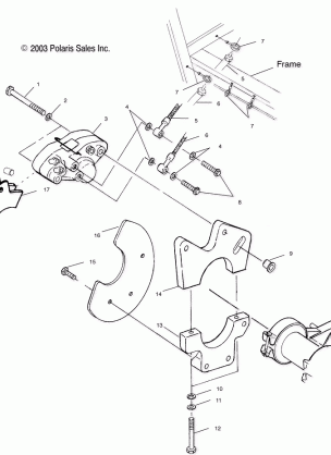 REAR CALIPER MOUNTING - A04BG50AA / FA (4986228622B13)