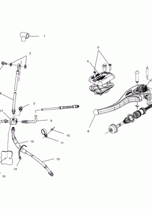 CONTROLS-MASTER CYLINDER / BRAKE LINE - A04CB32AA / FC (4975217521A08)