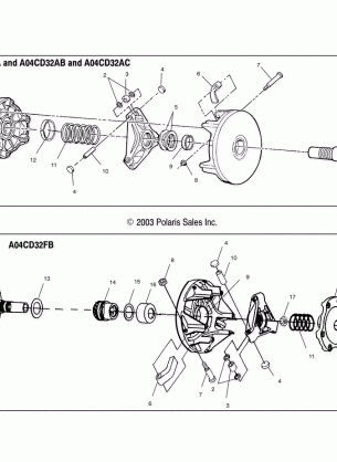 DRIVE CLUTCH - A04CD32AA / AB / AC / FB (4986268626C03)