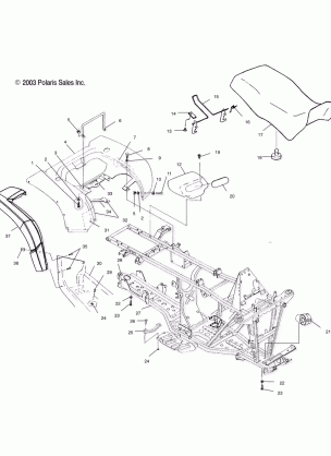 REAR CAB AND SEAT - A04CH42AA / AE / AG (4986068606A03)