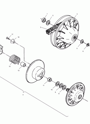 DRIVEN CLUTCH - A04CH42AA / AE / AG (4986068606C06)