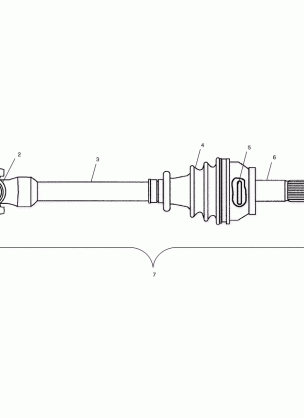 DRIVE SHAFT - A04CH50AA / AC / AE / AG (4986088608B08)