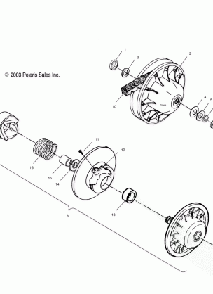 DRIVEN CLUTCH - A04CH50AA / AC / AE / AG (4987288728C07)