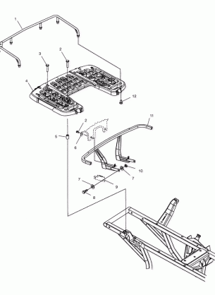 REAR RACK MOUNTING - A04CH50AA / AC / AE / AG (4986088608A06)