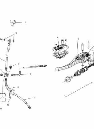 CONTROLS - MASTER CYLINDER / BRAKE LINE - A04CH50AA / AC / AE / AG (4986088608B03)