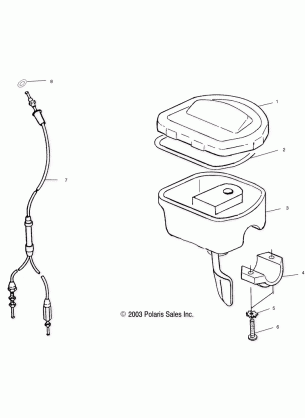 CONTROLS-THROTTLE ASM / CABLE - A03BA25CA / CB (4986208620B12)