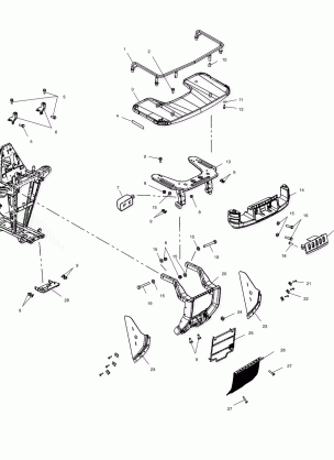 FRONT RACK AND BUMPER MOUNTING - A03CH59AA / AF / AG (4977187718A07)