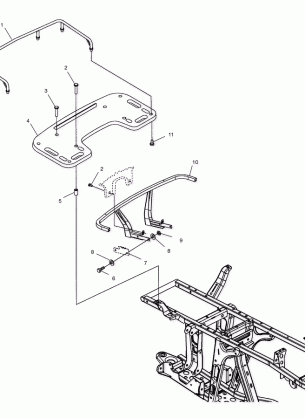 REAR RACK MOUNTING - A03CH68AA / AC / AF / AH / AL (4975557555A06)