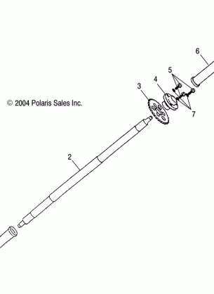 REAR WHEEL AXLE - A03EA05CA / CB (4995259525B13)