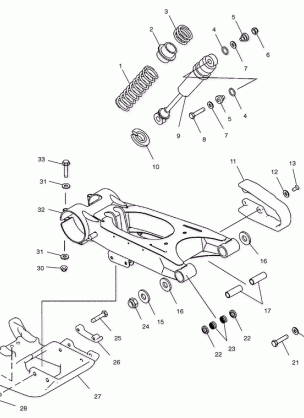 SWING ARM and REAR SHOCK - A03GJ50AA / AB (4975767576B06)