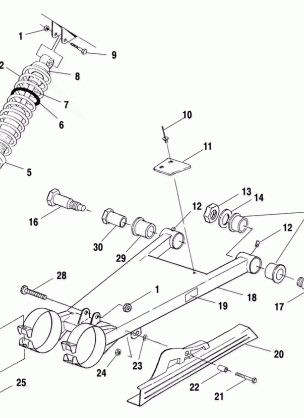 SWING ARM / SHOCK MOUNTING - A03BA38CA (4982568256B03)