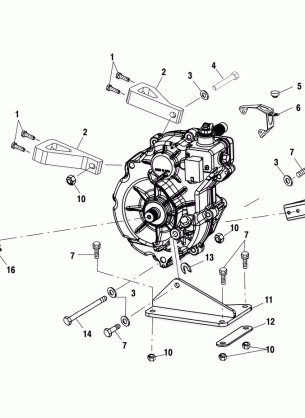 GEARCASE MOUNTING - A03BA38CA (4982568256C09)