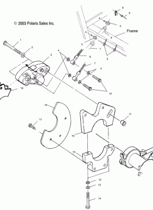 REAR CALIPER MOUNTING - A03CA32AA (4986248624B02)