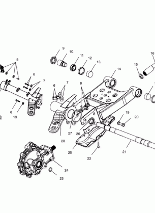 SWING ARM / REAR GEARCASE MOUNTING - A03CD32AA / AB / AC / FB (4975217521C14)