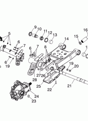 SWING ARM / REAR / GEARCASE MOUNTING - A03CD50FB (4975277527C12)