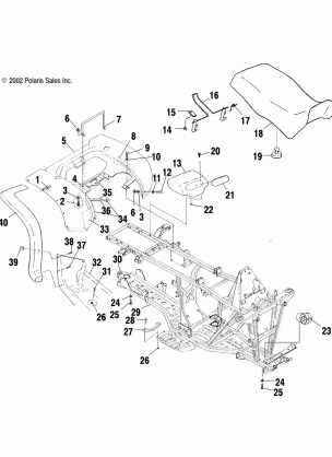 REAR CAB AND SEAT - A03CH42AA / AB / AC (4975377537A03)