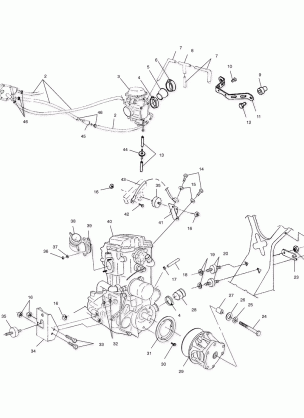 ENGINE MOUNTING - A03CH42AA / AB / AC (4975377537A13)