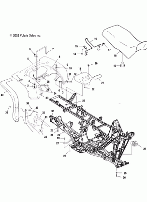 REAR CAB AND SEAT - A03CH50AA / AB / AC / AD / AE / AH / AJ (4975417541A03)