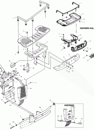 FRONT RACK AND BUMPER MOUNTING - A03CH50AA / AB / AC / AD / AE / AH / AJ (4975417541A07)