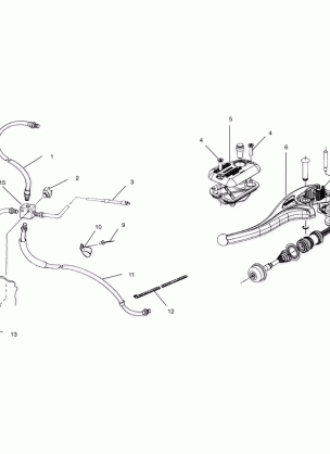 CONTROLS - MASTER CYLINDER / BRAKE LINE - A02BA25CA / CB / CD (4969896989B02)