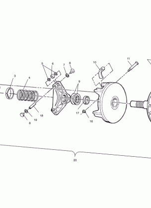 DRIVE CLUTCH - A02BA25CA / CB / CD (4969896989B09)