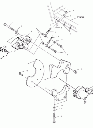 REAR CALIPER MOUNTING - A02BA25CA / CB / CD (4969896989B01)