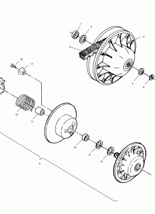 DRIVEN CLUTCH - A02BA25CA / CB / CD (4969896989B10)