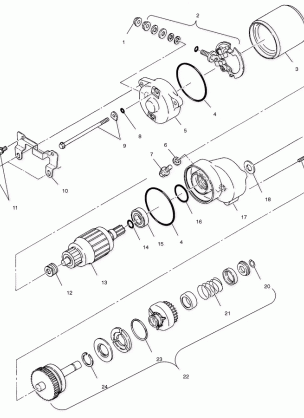 STARTING MOTOR - A02BA25CA / CB / CD (4969896989C10)