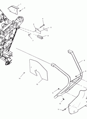 FRONT BUMPER and SHIELDS - A02BA25CA / CB / CD (4969896989A05)