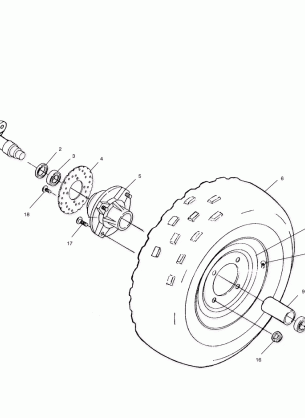 FRONT WHEEL - A02BA25CA / CB / CD (4969896989A14)