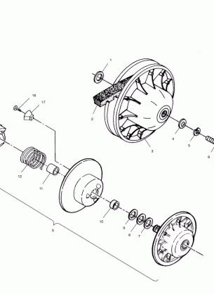 DRIVEN CLUTCH - A02CB32AA / AB / FC (4970107010B12)