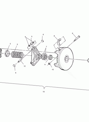 DRIVE CLUTCH - A02CB32AA / AB / FC (4970107010B11)