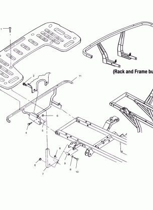 REAR RACK MOUNTING - A02CB32AA / AB / FC (4970107010A06)