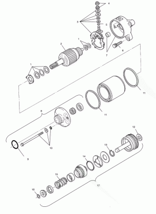 STARTING MOTOR - A02CB32AA / AB / FC (4970107010D07)