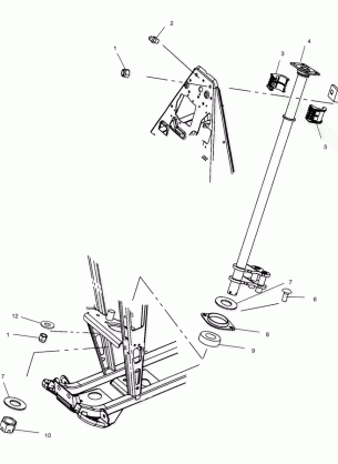 STEERING POST - A02CB32AA / AB / FC (4970107010B10)