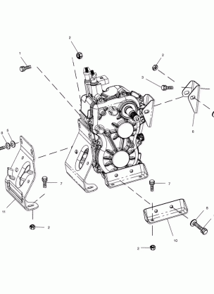 TRANSMISSION MOUNTING - A02CB32AA / AB / FC (4970107010C11)