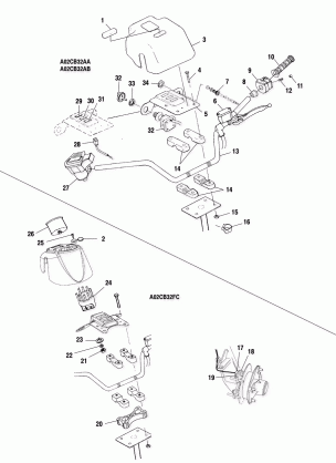 HANDLEBAR - A02CB32AA / AB / FC (4970107010C01)