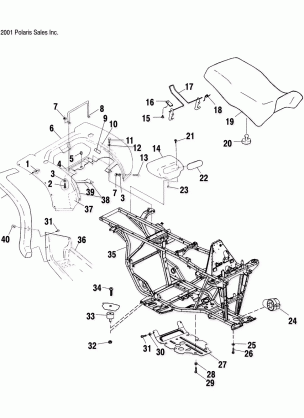 REAR CAB and SEAT - A02CB50FC (4974857485A03)